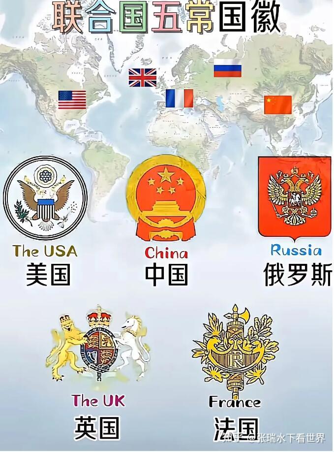 联合国五常国徽图案,为何只有中国吃素?美俄英法都是肉食动物? - 知乎