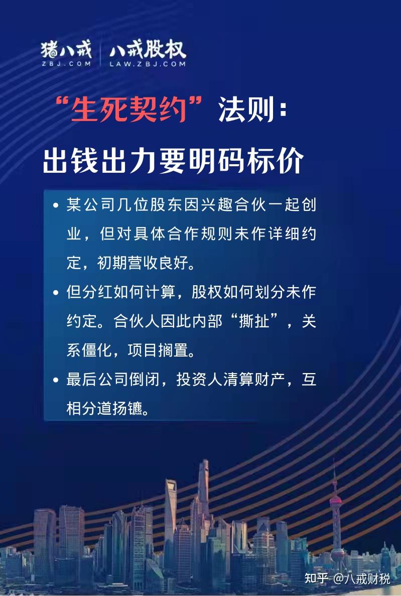 “生死契约”法则：出钱出力要明码标价-八戒股权 - 知乎