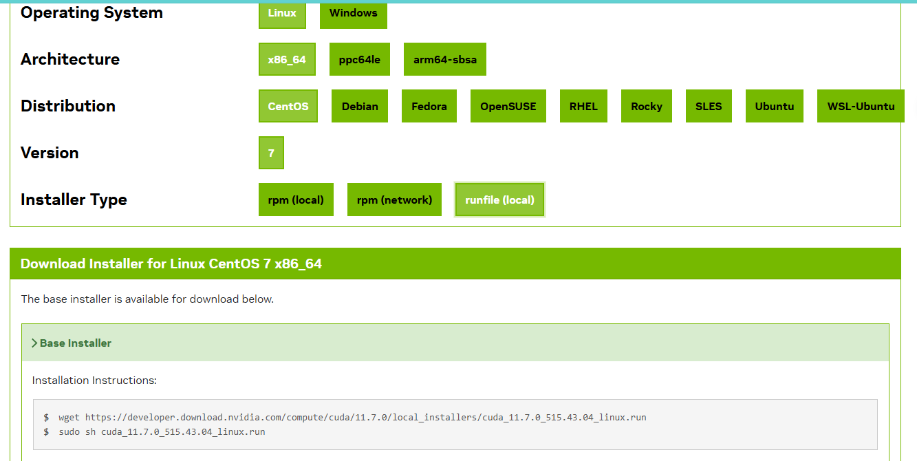 Centos7 cuda cudnn torch 