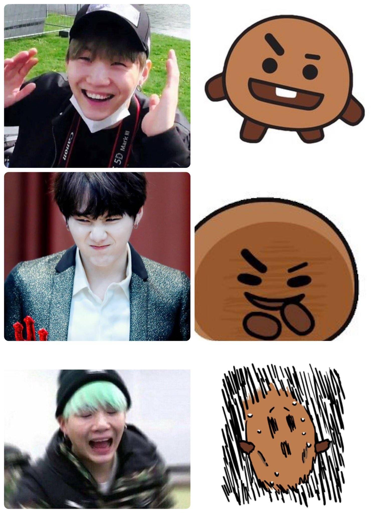 bt21里的每个人物对应bts里的哪个成员最好有图哇