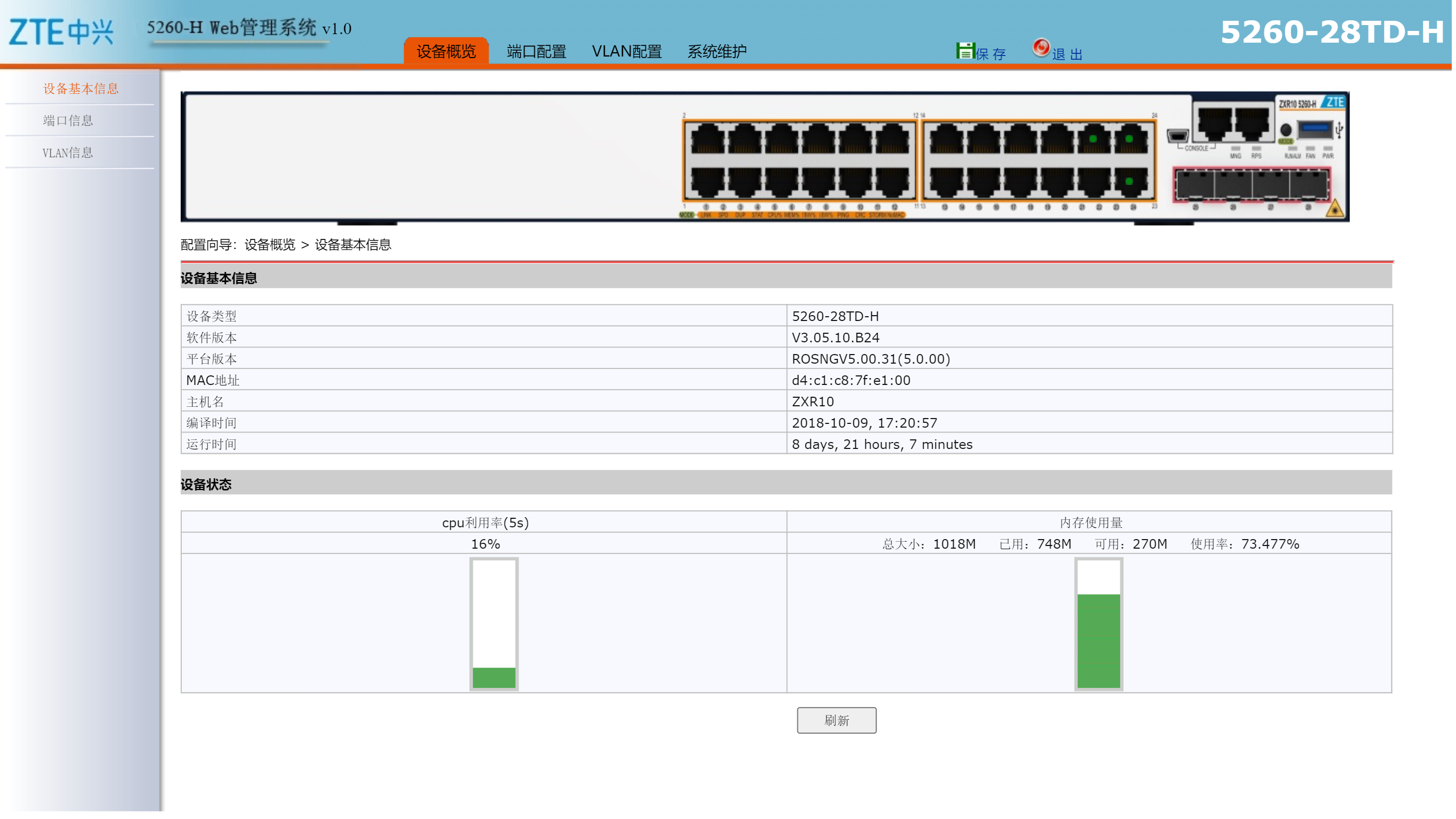 中兴5228F 交换机启用Web 管理界面教程 中兴5228F 交换机启用Web 管理界面教程