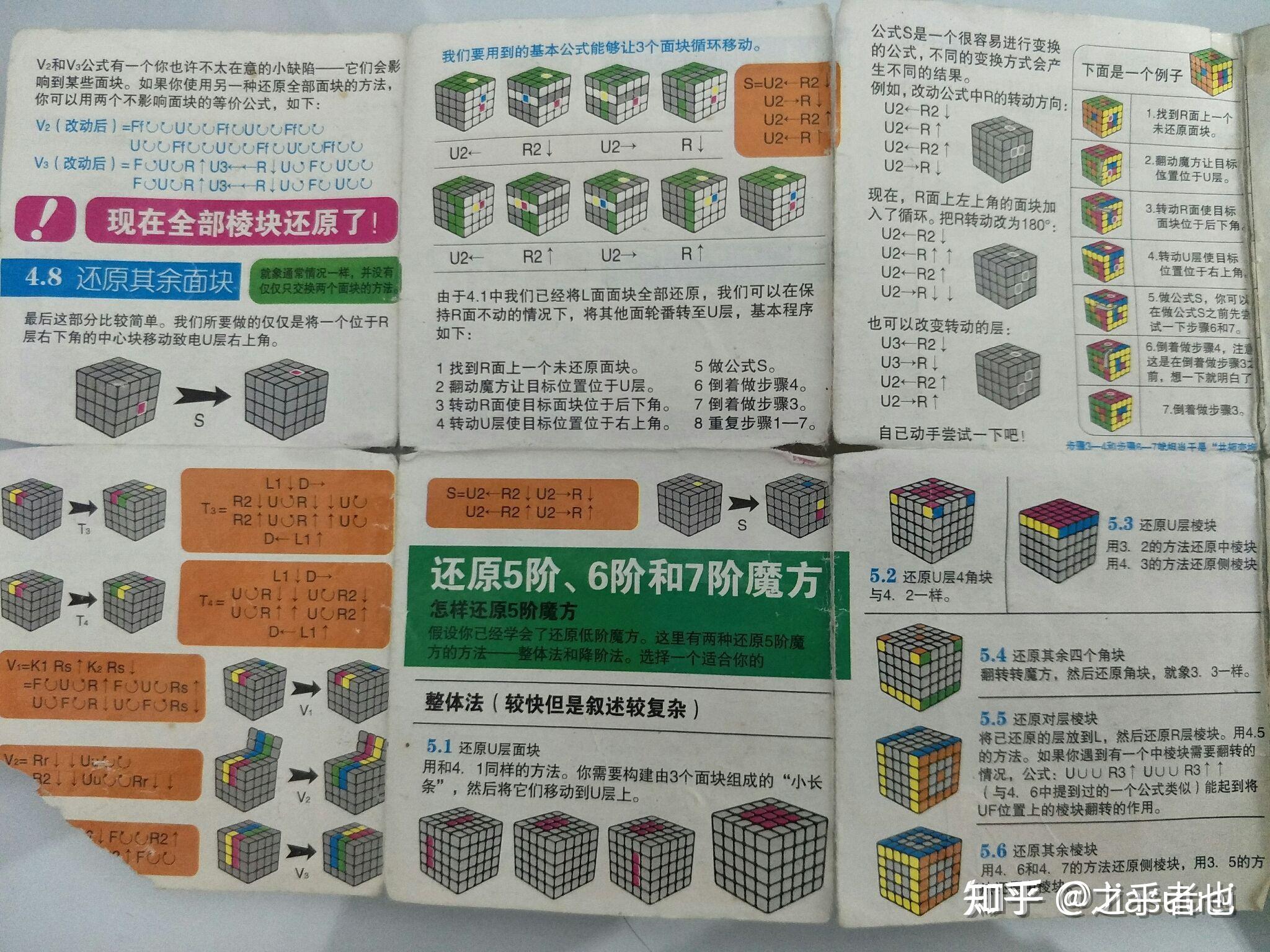 4x4魔方公式还原图解图片