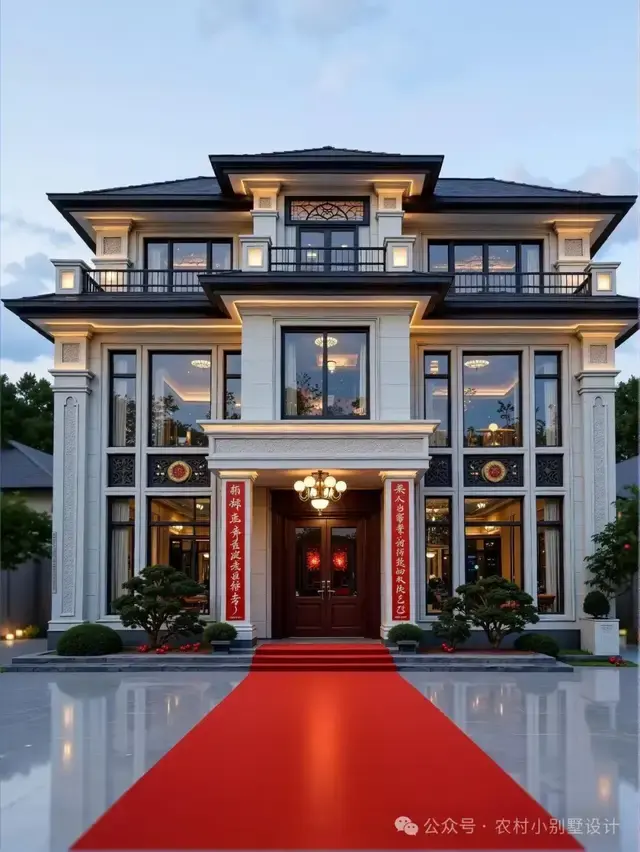 24套带官帽顶三层新中式别墅！体面又旺家颜值拉满新中式自建房 - 知乎