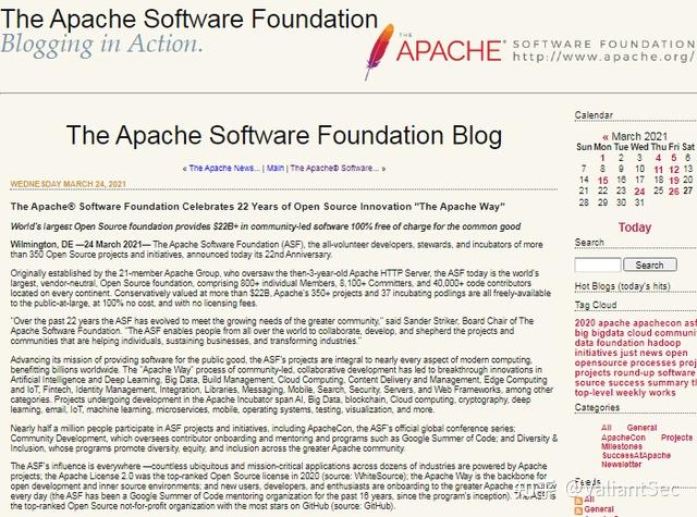 Apache 软件基金会成立 22 周年，有哪些信息值得关注？ - 知乎