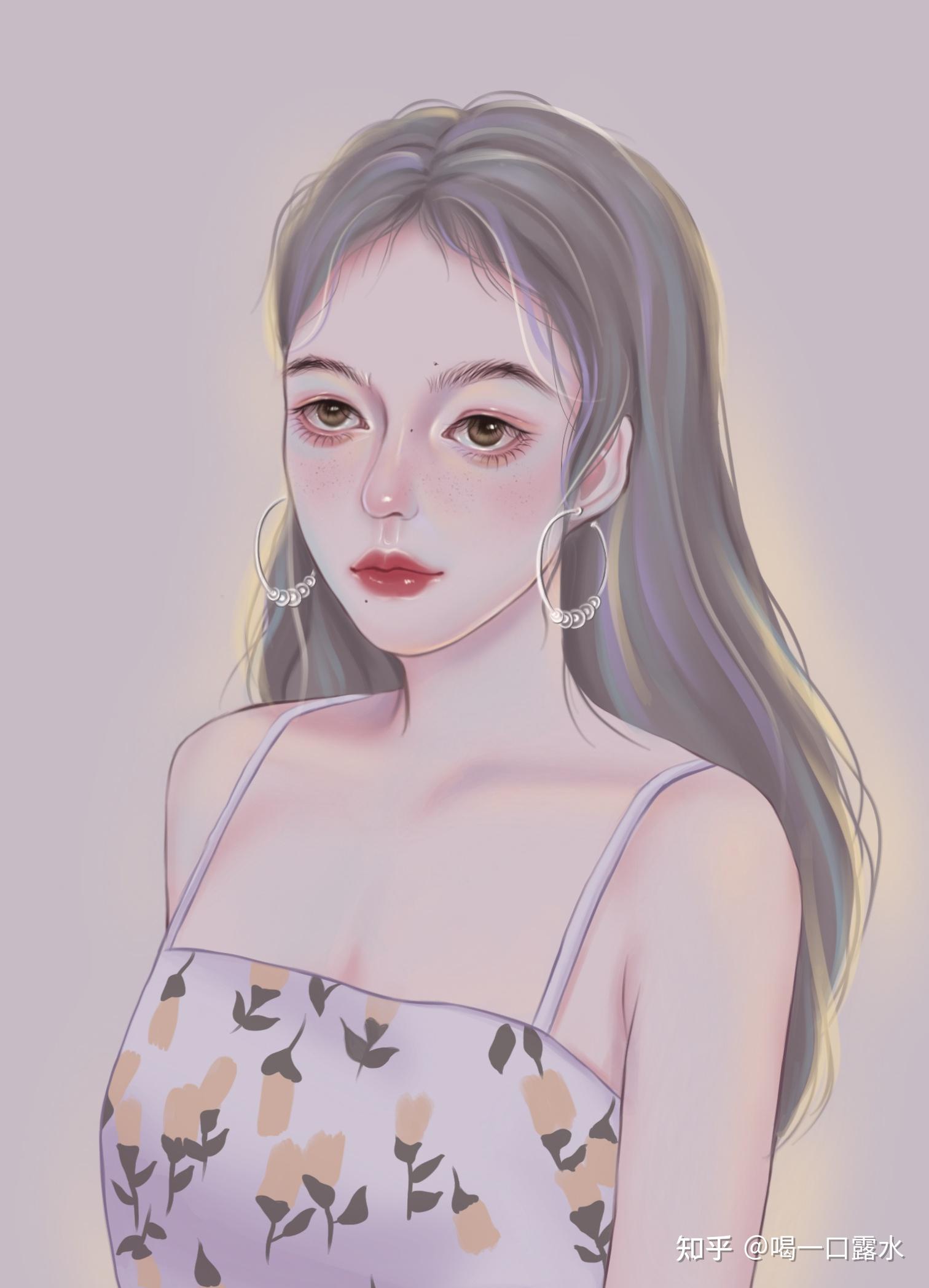 有没有这种手绘画风的女生头像? - 知乎