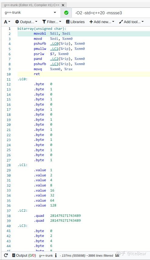 论整数转 bool array 的高效实现 - 知乎