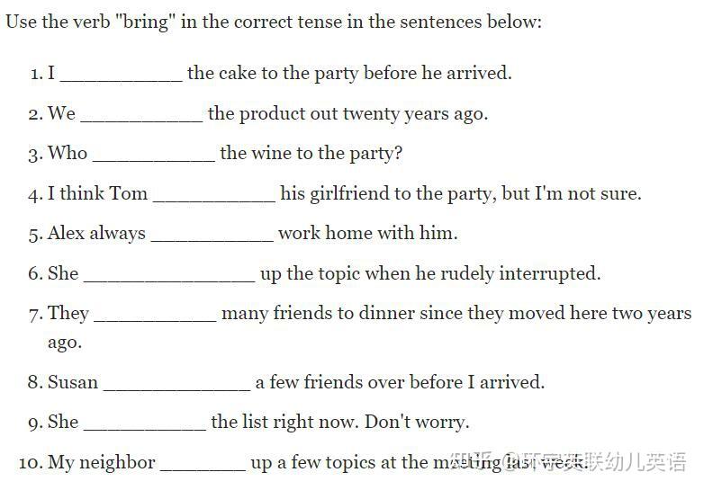 Bring Example Sentence 英语语法学习-动词Bring的例句 - 知乎