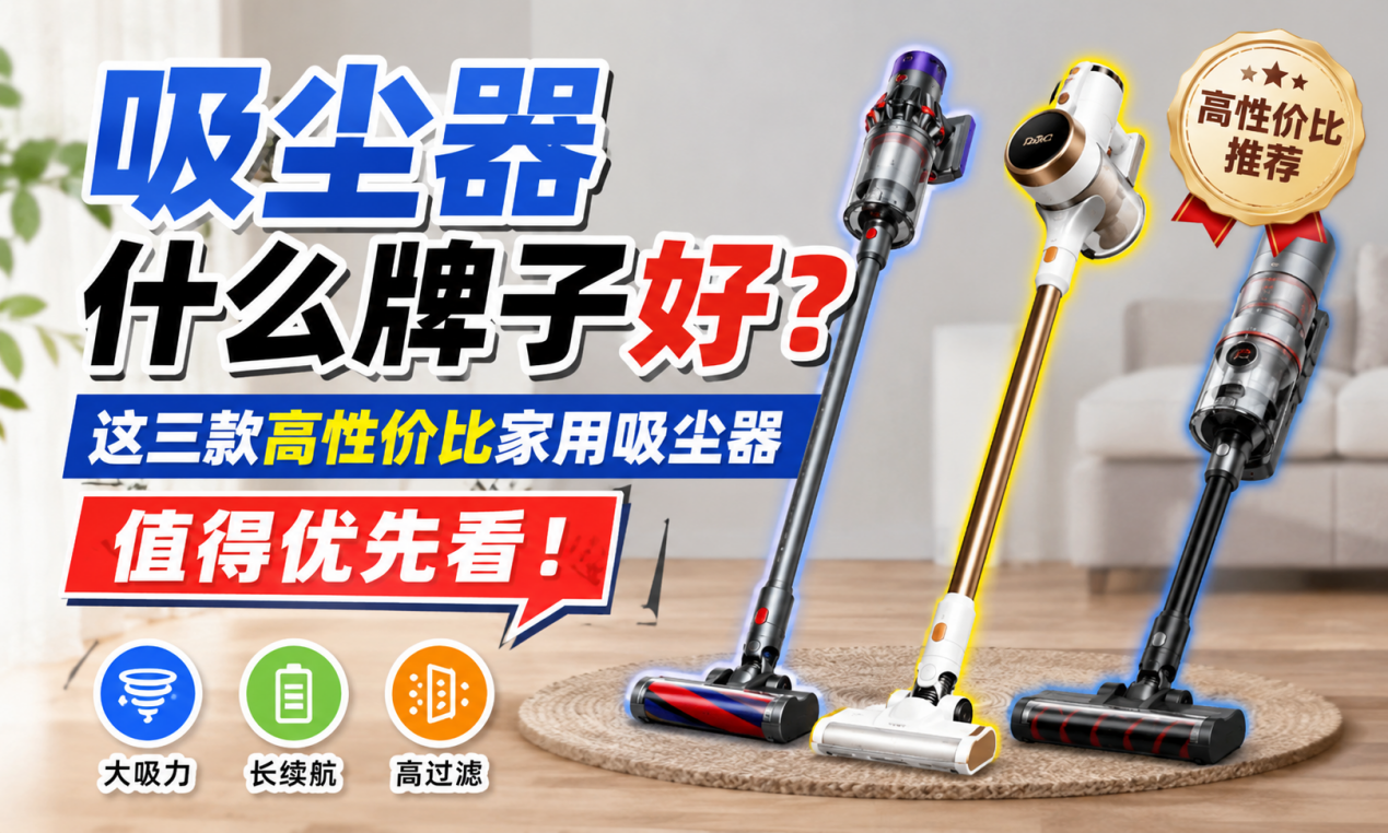 吸尘器什么牌子好?这三款高性价比无线吸尘器值得优先看