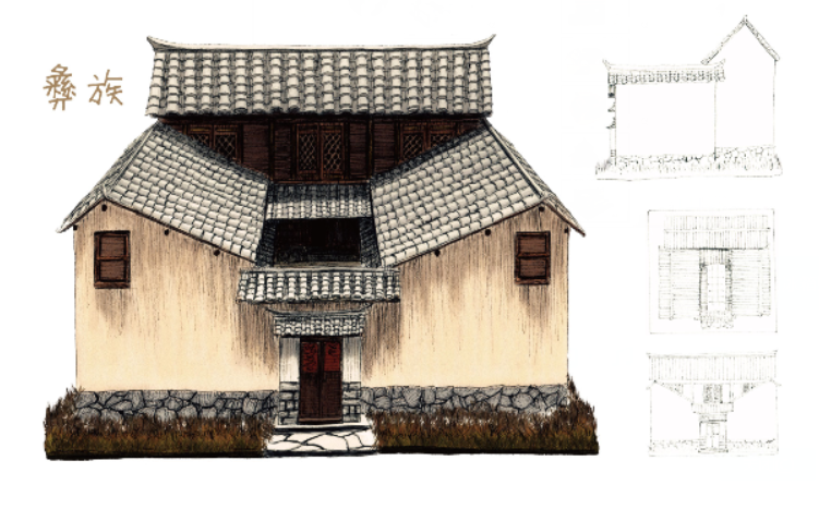 白族房屋的三坊一照壁四合五天井走马转角楼具体是什么样子