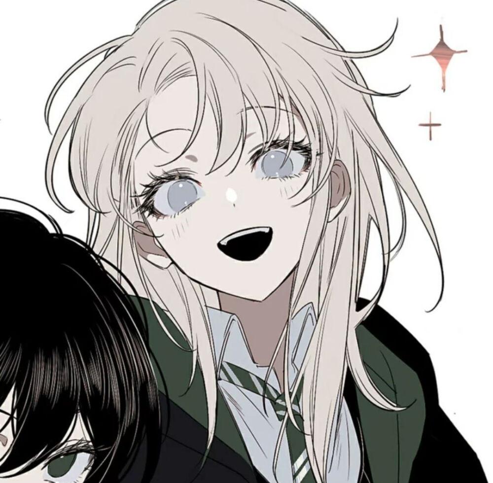 求黑白色系的动漫闺蜜头像