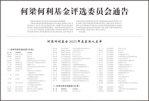 重磅!何梁何利基金2025年度获奖名单揭晓 - 知乎