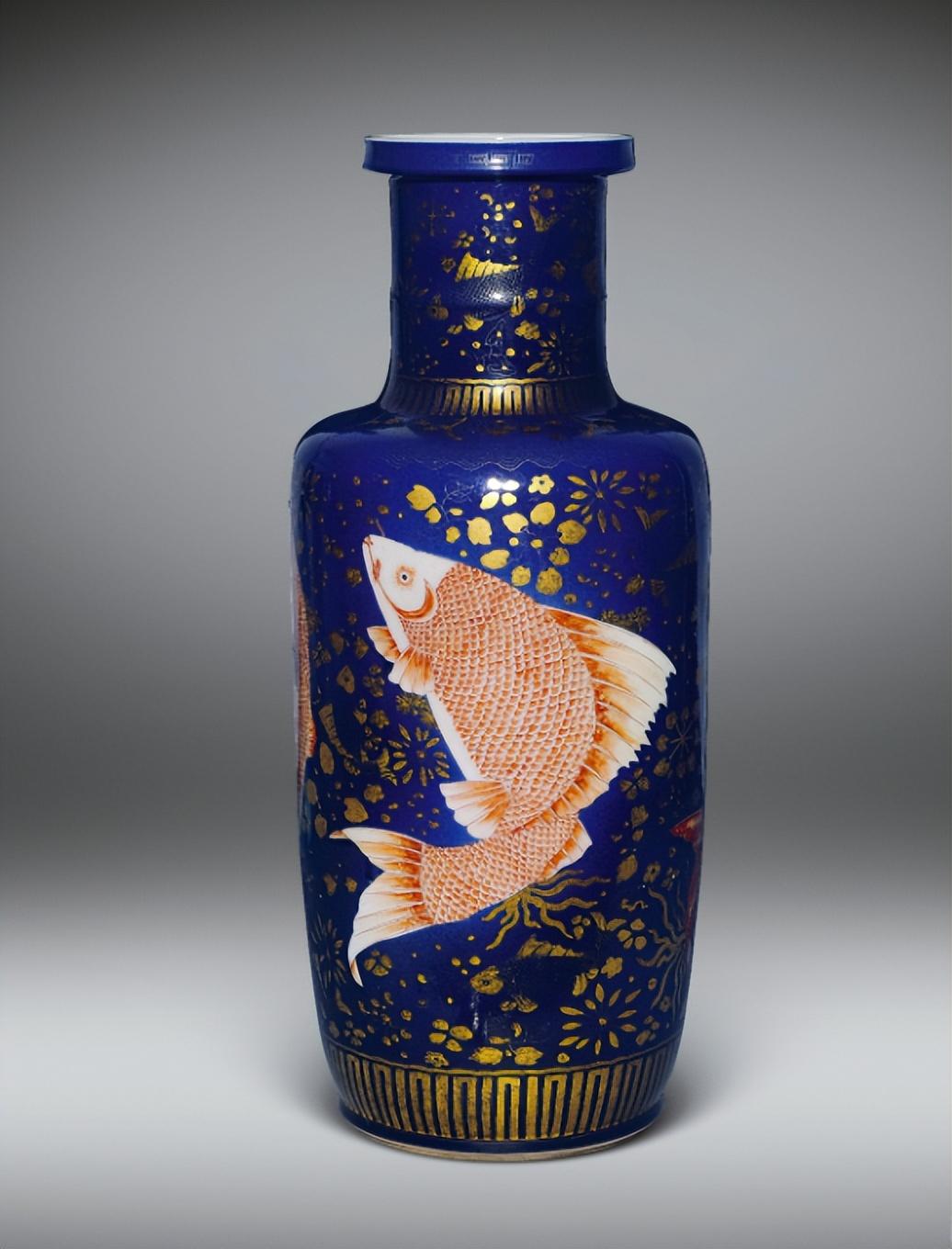 したん　中国美術　黒地に五彩　花瓶　時代物　清朝　箱無し したん 中国美術 黒地に五彩 花瓶 時代物 清朝 箱無し 陶瓷黑色