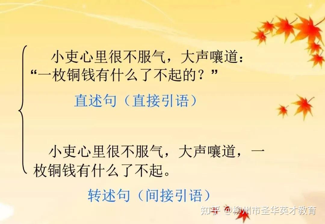 小学知识点大全:直述句和转述句的互改 - 知乎