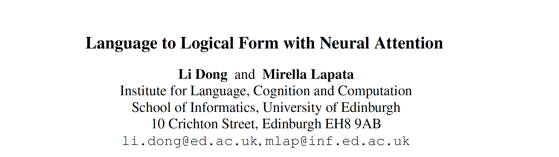 Language To Logical Form With Neural Attention 