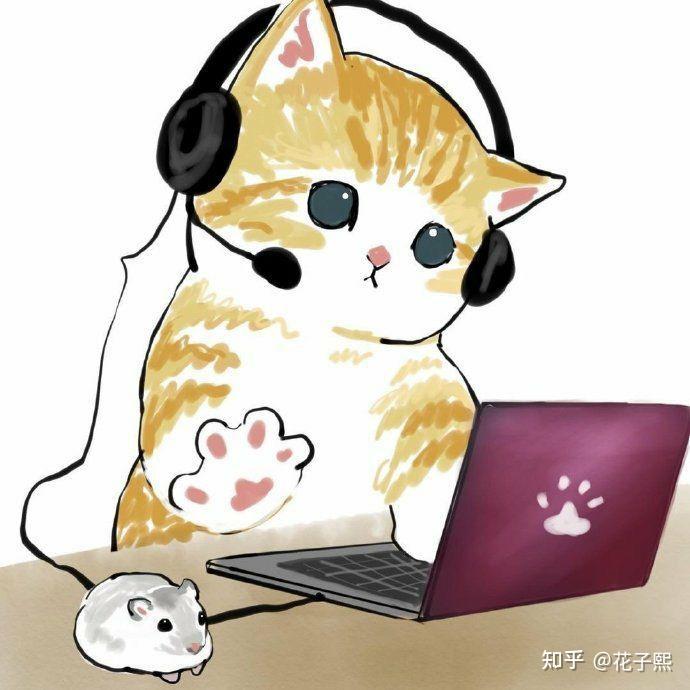 有没有小猫咪看书或者学习的头像