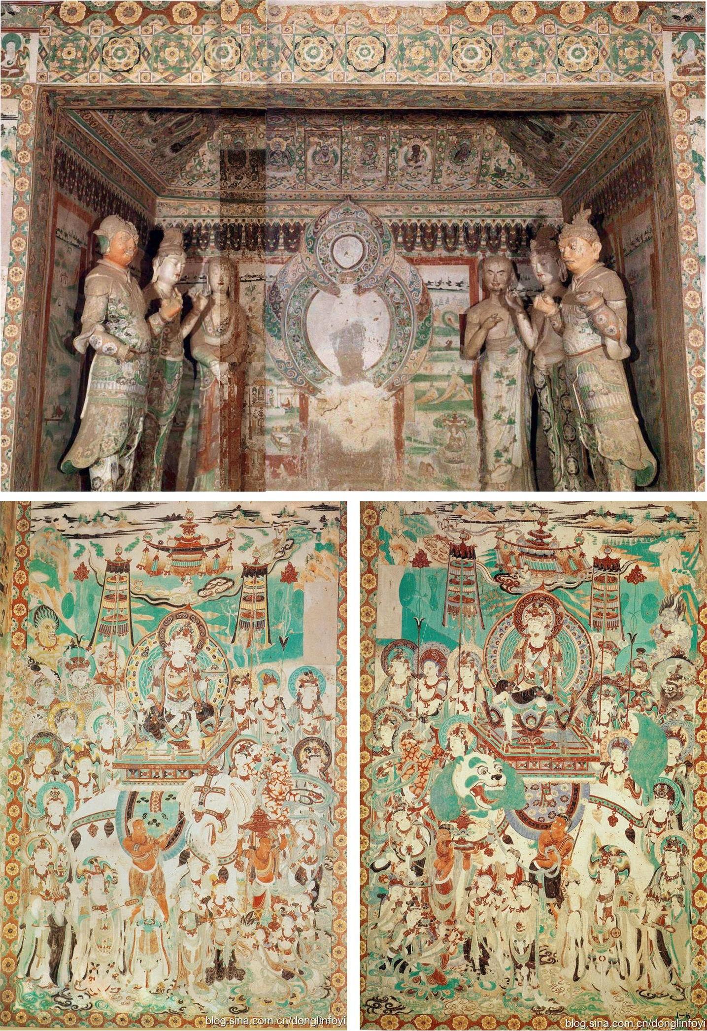【神游千年,大美敦煌】中唐-159窟西龛-彩塑;文殊普贤经变画:随行乐舞伎,动感十足【高清大图】 - 知乎