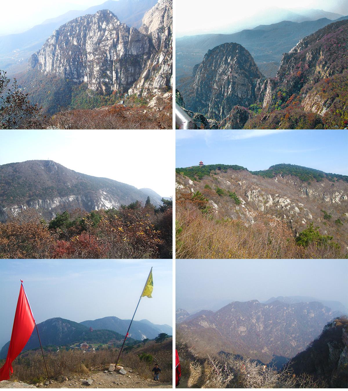 嵩山登山路,就是沿着这座白刃形状的山峰走,走上一段,穿出林子,就发现