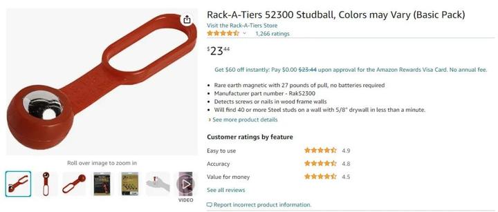 Rack-A-Tiers 52300 Studball, Colors may Vary (Basic Pack) 