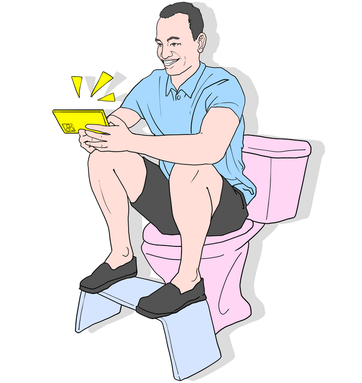 爸爸在厕所干啥呢