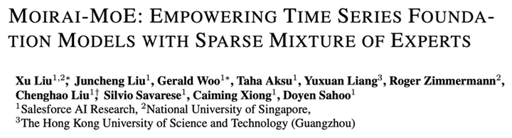 [arXiv] Moirai-MoE: Empowering Time Series Foundation Models with ...