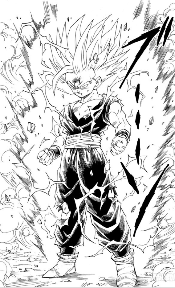 龙珠黑白漫画怎么判断超级赛亚人的形态?