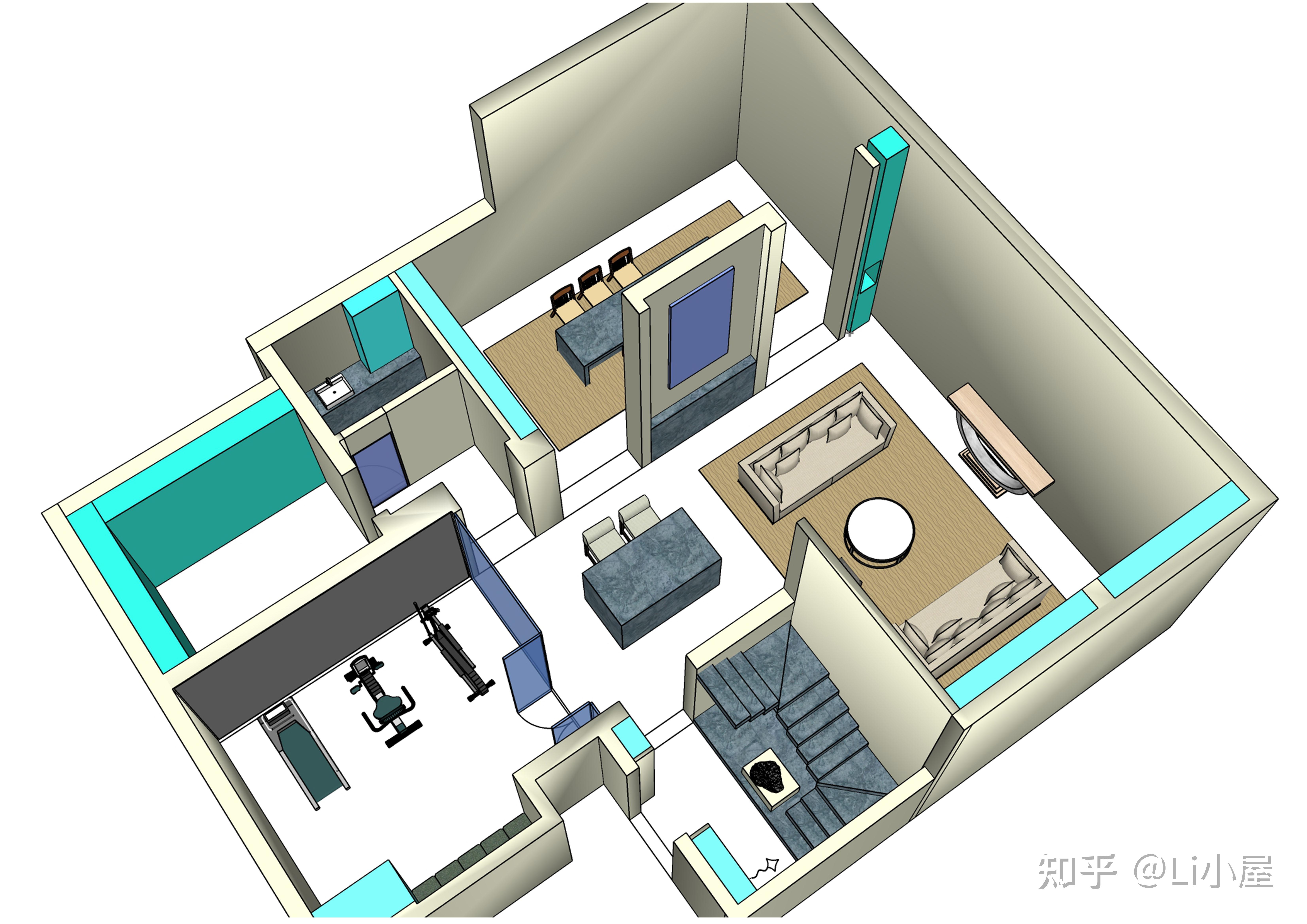 欧式别墅地下室设计 – 设计本装修效果图