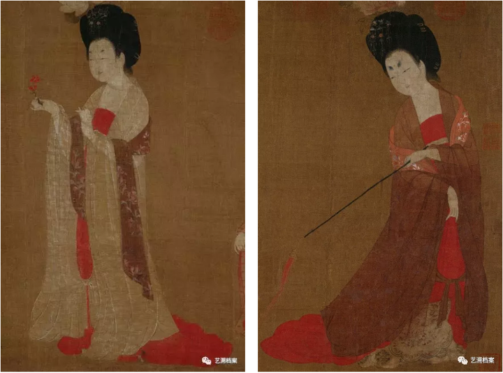 中国切手３種『唐美人簪花仕女図』『薩埵太子捨身飼虎』『秦始皇帝陵兵馬俑』 周昉的《簪花仕女图》描绘了贵族妇人的生活_百科TA说