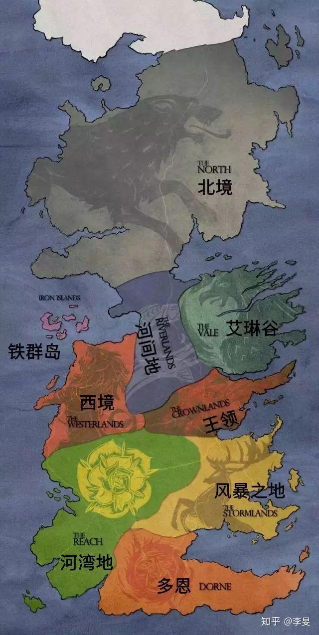 冰与火之歌四大陆地图图片