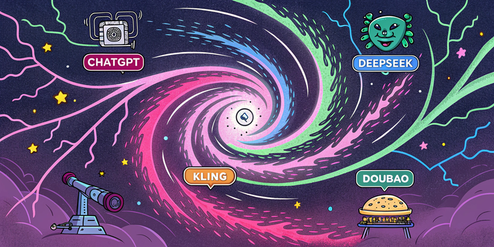 chatgptdeepseek可灵豆包claudegeminigrokcursor2025年ai工具全景图