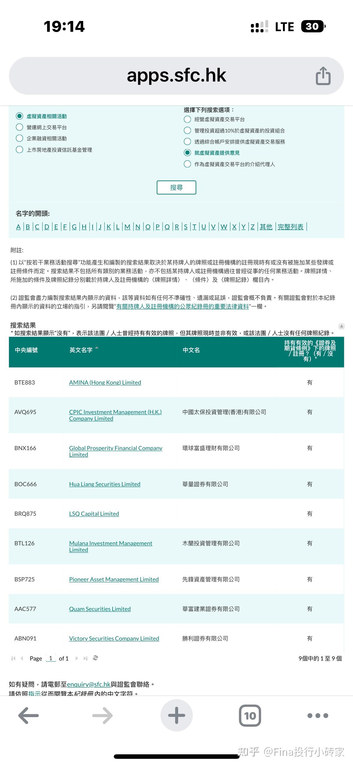 2024年最新香港虚拟资产区块链合规持牌现状|证监会披露名单：2家虚拟资产交易所【7号牌/VASP】，8家虚拟资产经纪券商【1号牌】，14家虚拟资产管理加密币投资【9号牌】及9家加密咨询投顾【4号牌】  - 知乎