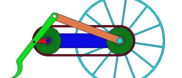 千变万化的四杆机构很精妙的机械机构