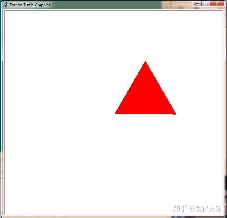 为什么我用python画出来的三角形填充不了颜色