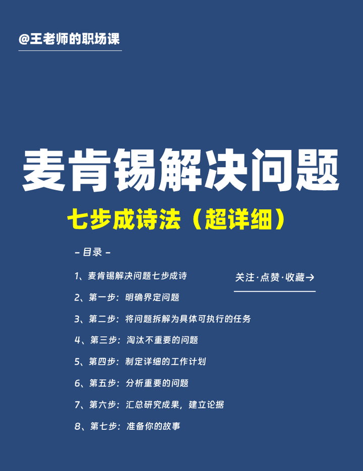 麦肯锡解决问题的七步法则(超详细) - 知乎