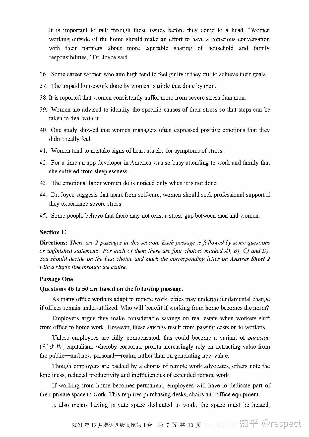 2021年12月CET4真题(全三套).pdf - 知乎
