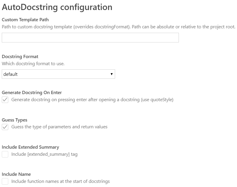 autodocstring - python docstring generator - visual... Visual Studio Code 快速搭建 Python 环境指南(for Windows) - 知乎