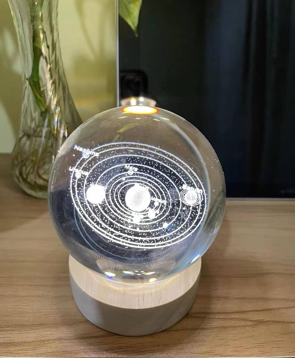 1.发光水晶球摆件