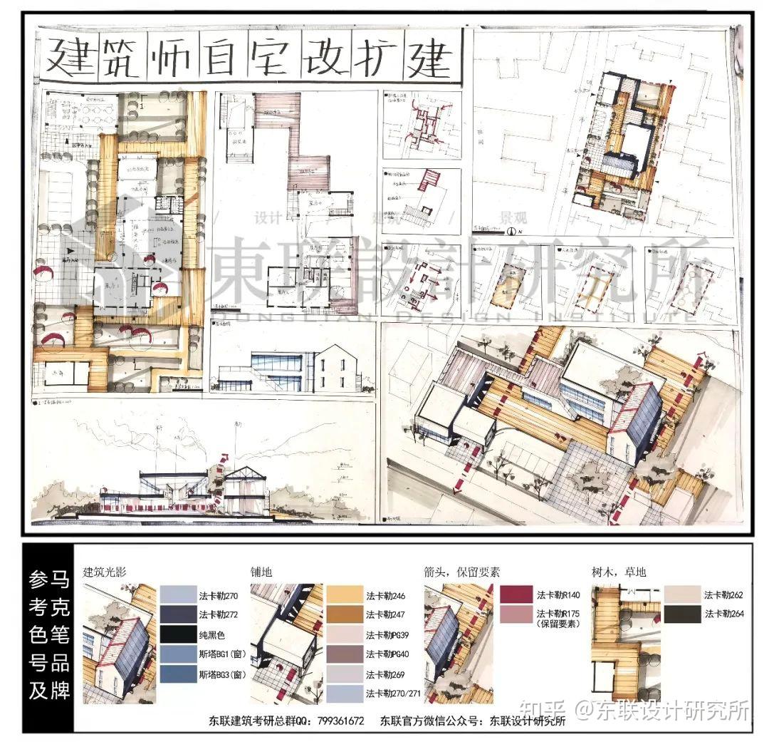 东大建筑学｜东联设计【配色】建筑快题配色合集 - 知乎