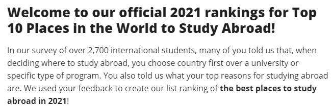 现在出国留学去哪个国家比较好？
