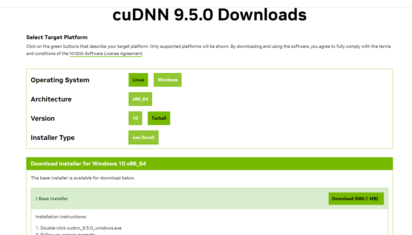 Windows cuda cudnn 