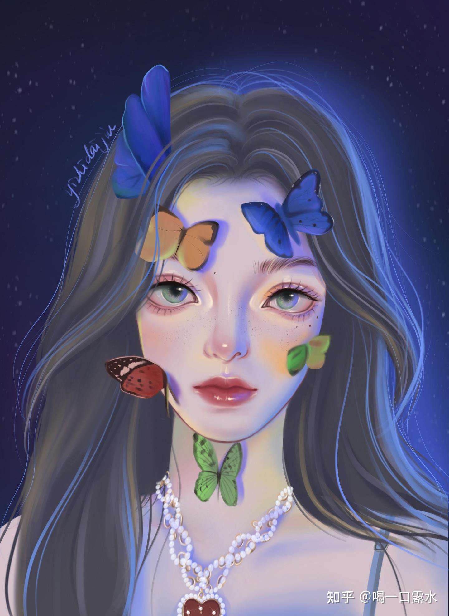 有没有这种手绘画风的女生头像? - 知乎