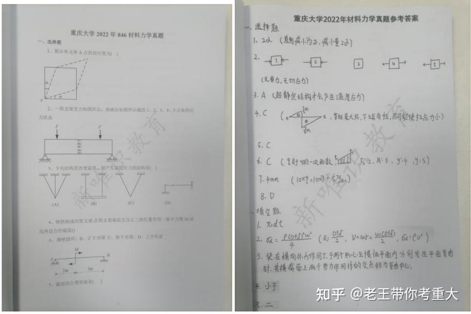 25/26考研 | 重庆大学土木工程学院846材料力学/847流体力学参考书目及专业课真题难度解析 - 知乎