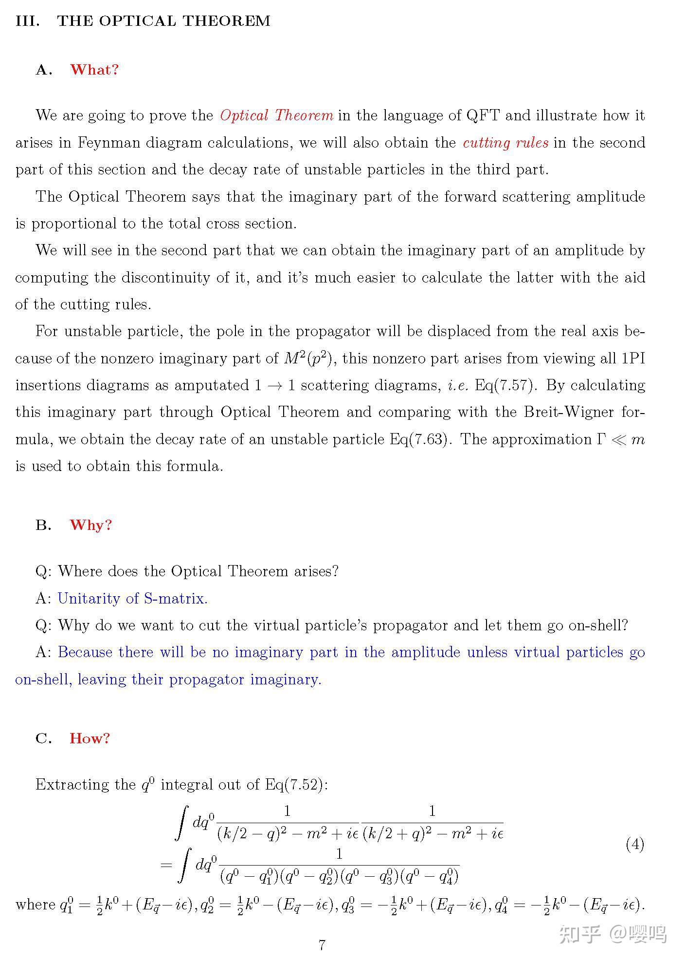 Note of Chapter 7 - 知乎