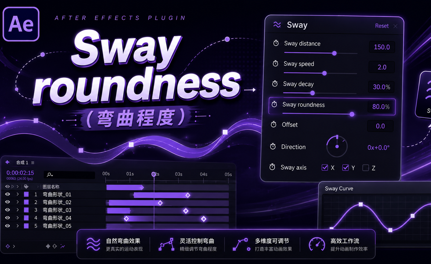 AE插件—AutoSway（自然飘动） - 知乎