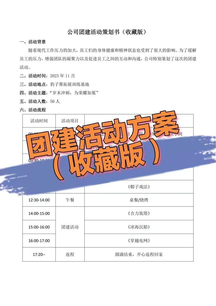 在打工人中大受好评的团建活动方案模板 - 知乎