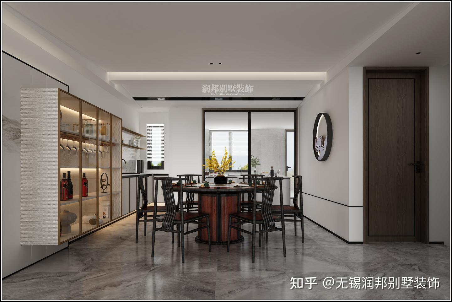 350㎡新中式风,一步一景,雅静东方下的山水墨韵! - 知乎