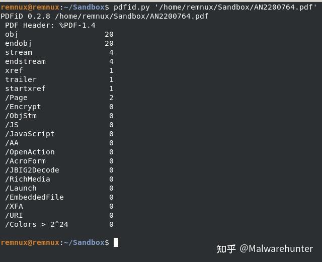 PDF文件的静态恶意软件分析与真实生活演示 - 知乎