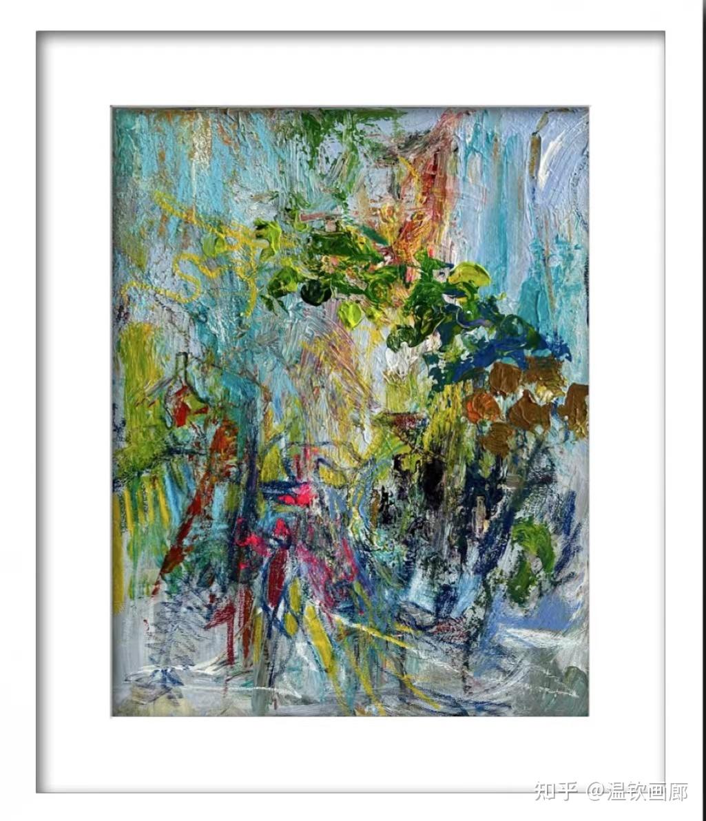 聂伟平抽象表现主义油画，现代花卉油画，抽象艺术，意大利威尼斯美院
