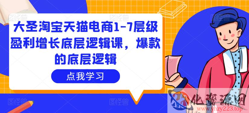 大圣淘宝天猫电商1-7层级盈利增长底层逻辑课，爆款的底层逻辑