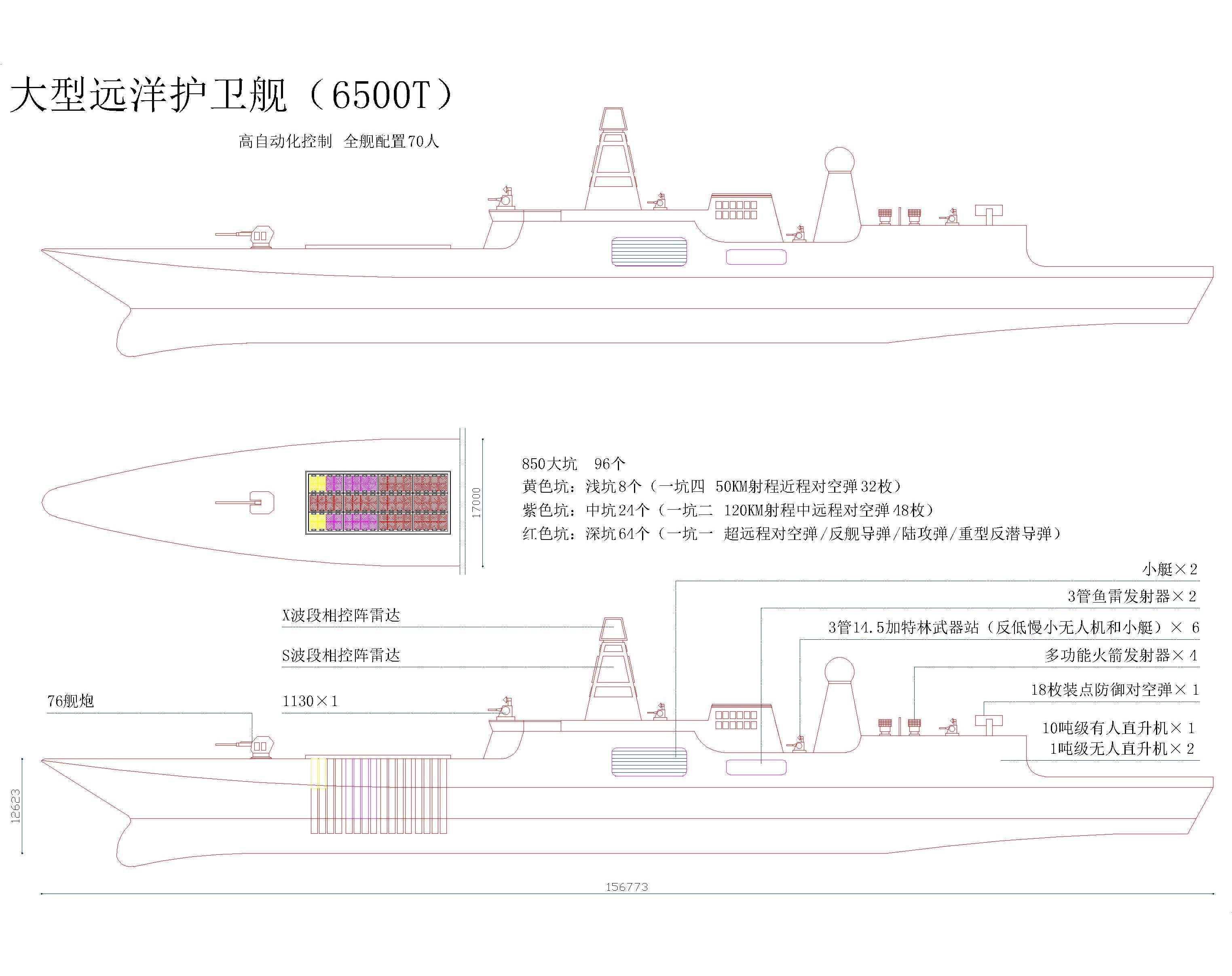 056型护卫舰图纸图片