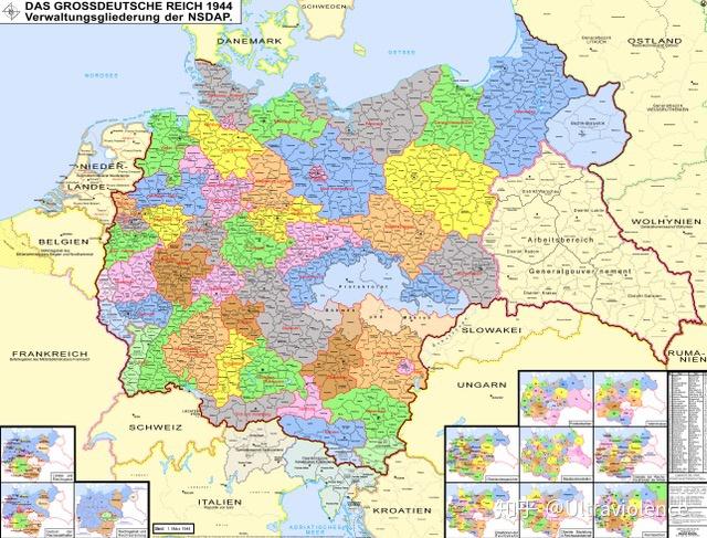 德国第三帝国1942年的行政区划到底是什么样的啊